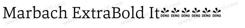 Marbach ExtraBold It字体转换